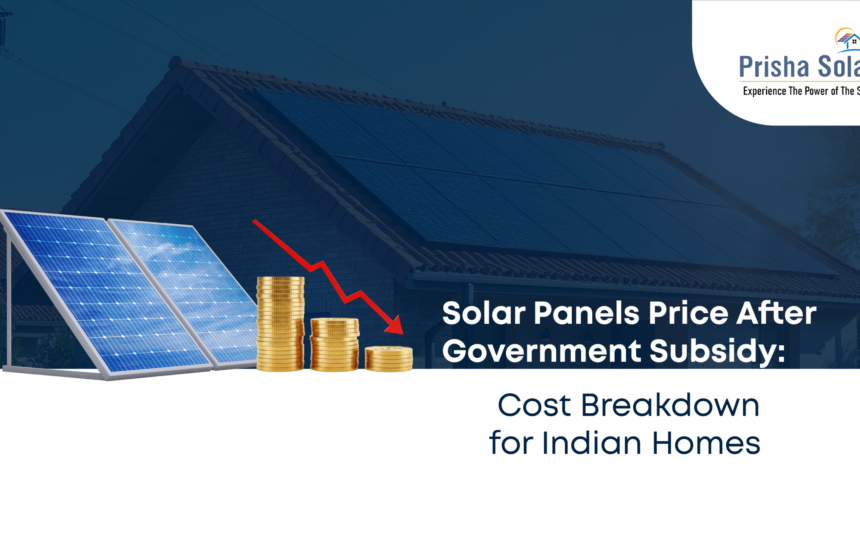 Solar Panels Price After Government Subsidy Real Cost Breakdown for Indian Homes - Prisha Solar
