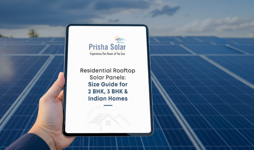 Residential Rooftop Solar Panels Size Guide for 2BHK, 3BHK & Indian Homes - Prisha Solar