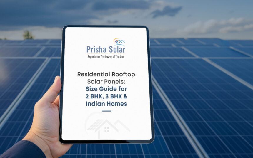 Residential Rooftop Solar Panels Size Guide for 2BHK, 3BHK & Indian Homes - Prisha Solar