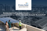 Residential Rooftop Solar Panels for Apartments and Housing Societies Where Can Solar Actually Be Installed - Prisha Solar