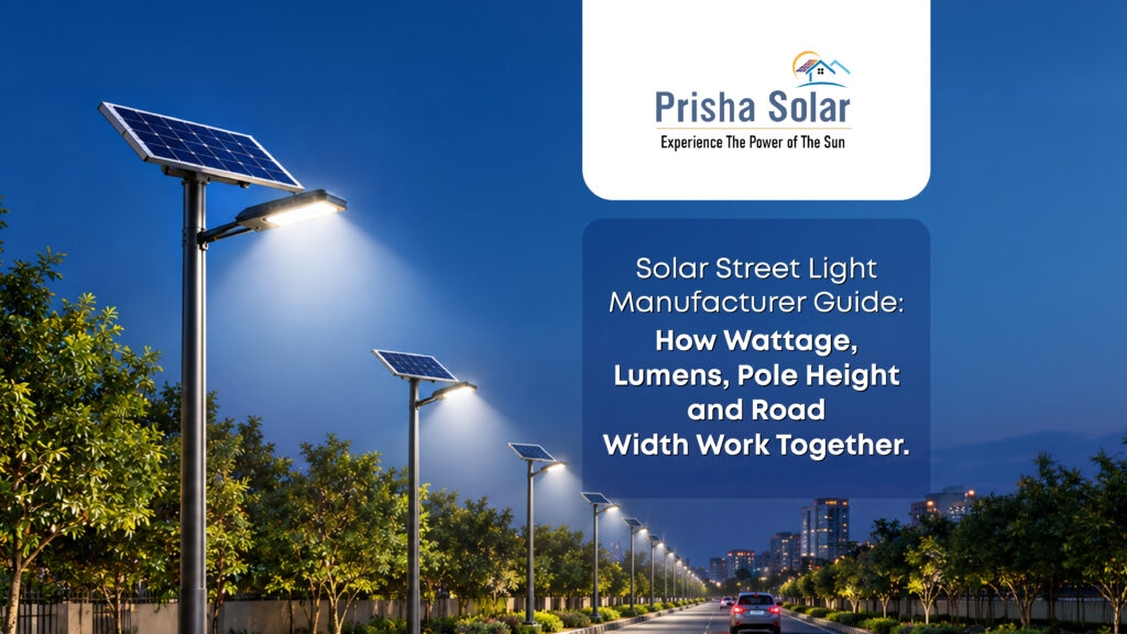 Solar Street Light Manufacturer Guide: How Wattage, Lumens, Pole Height and Road Width Work Together 