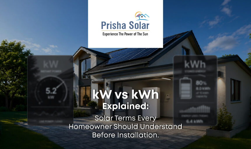 kW vs kWh Explained Solar Terms Every Homeowner Should Understand Before Installation - Prisha Solar