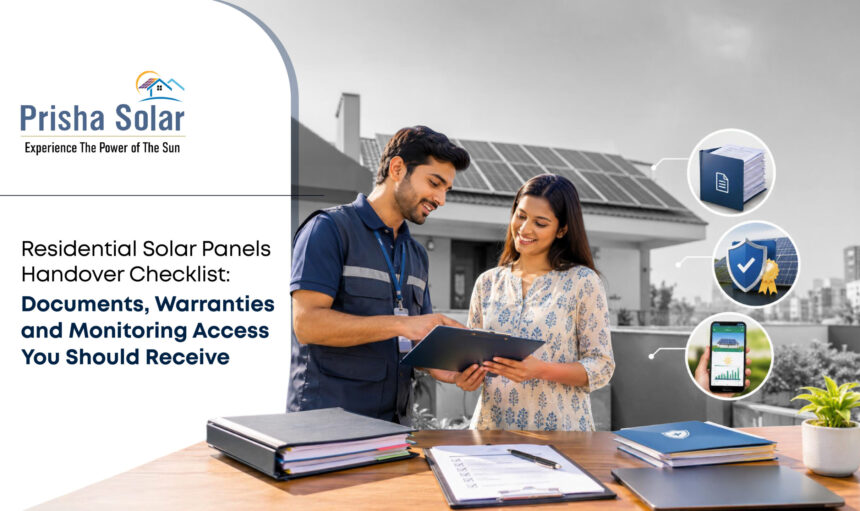 Residential Solar Panels Handover Checklist Documents, Warranties and Monitoring Access You Should Receive - Prisha Solar